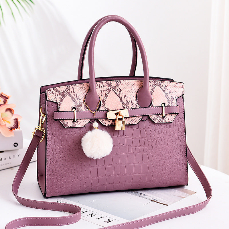 Purple Crocodile Embossed Premium luxury Bag