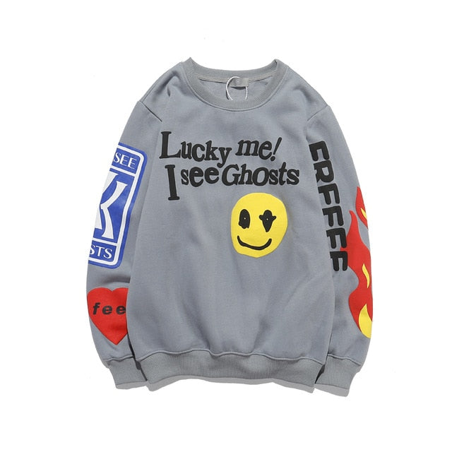 Kanye West  Lucky me I see Ghost Unisex Hoodie