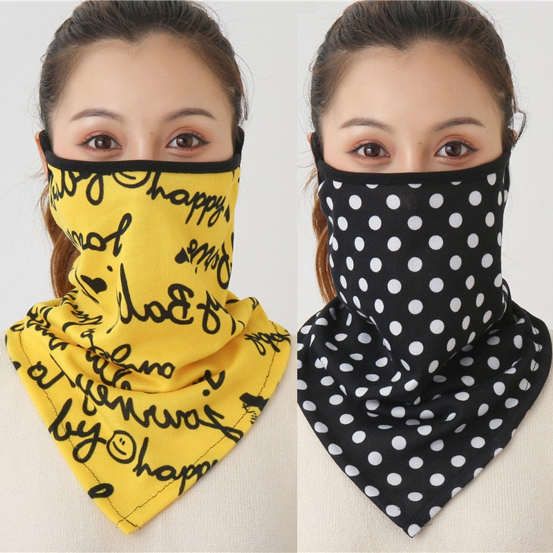 Women's Luxury Print Designer Face scarf/Mask  Premium Soft Cotton