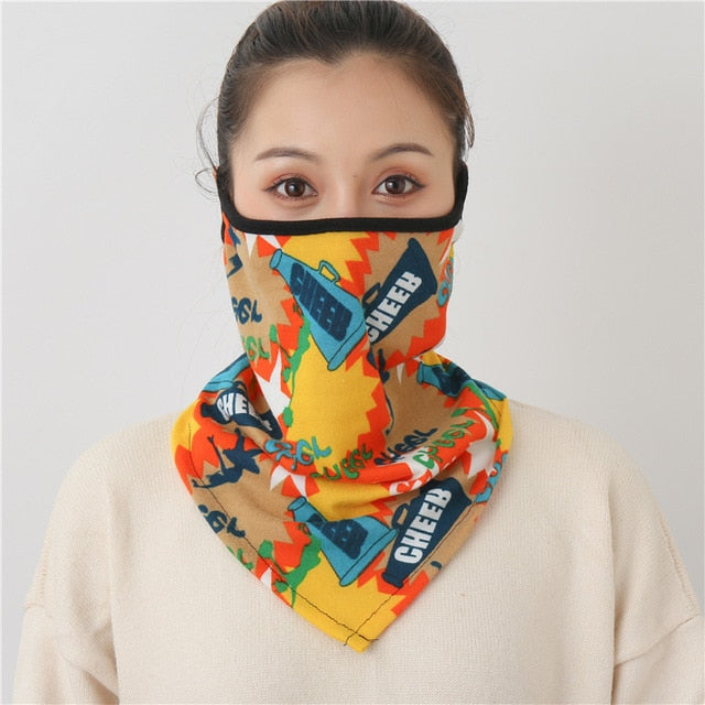 Women's Luxury Print Designer Face scarf/Mask  Premium Soft Cotton