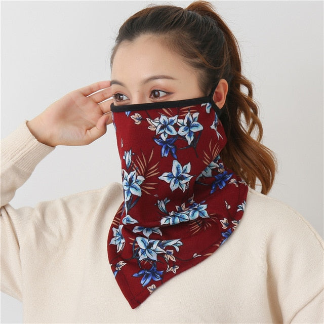 Women's Luxury Print Designer Face scarf/Mask  Premium Soft Cotton