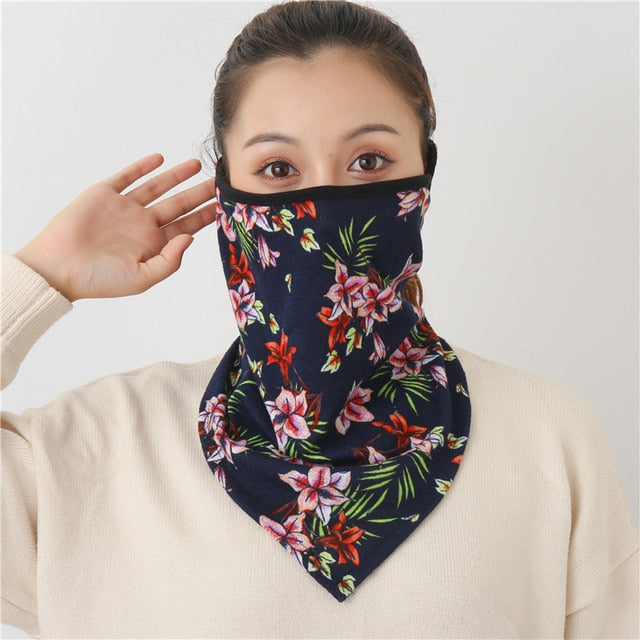 Women's Luxury Print Designer Face scarf/Mask  Premium Soft Cotton