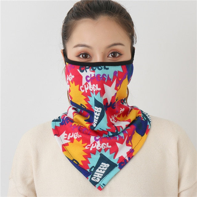 Women's Luxury Print Designer Face scarf/Mask  Premium Soft Cotton