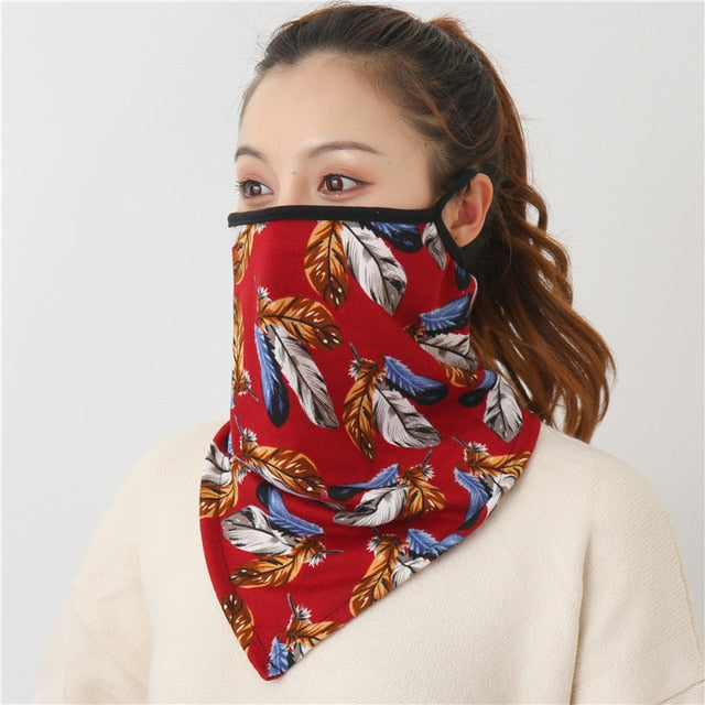 Women's Luxury Print Designer Face scarf/Mask  Premium Soft Cotton