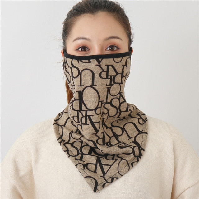 Women's Luxury Print Designer Face scarf/Mask  Premium Soft Cotton