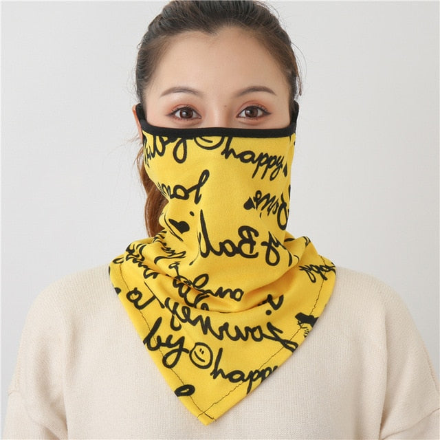 Women's Luxury Print Designer Face scarf/Mask  Premium Soft Cotton