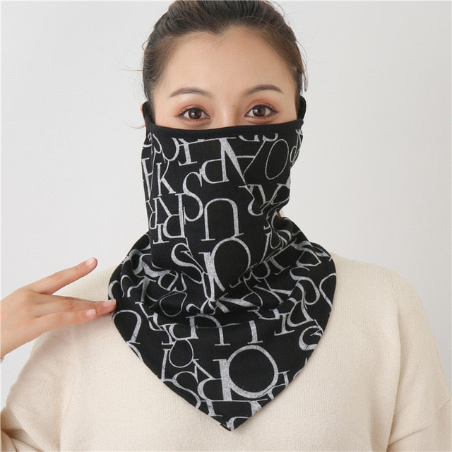 Women's Luxury Print Designer Face scarf/Mask  Premium Soft Cotton