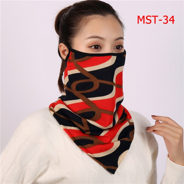 Women's Luxury Print Designer Face scarf/Mask  Premium Soft Cotton