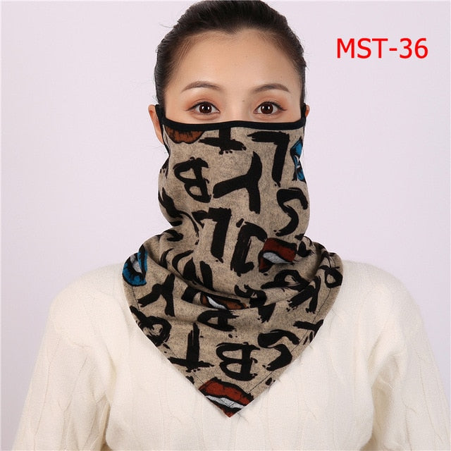 Women's Luxury Print Designer Face scarf/Mask  Premium Soft Cotton