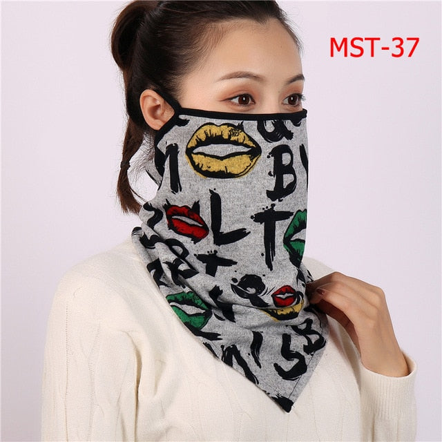 Women's Luxury Print Designer Face scarf/Mask  Premium Soft Cotton