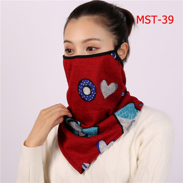 Women's Luxury Print Designer Face scarf/Mask  Premium Soft Cotton