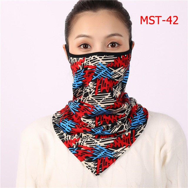 Women's Luxury Print Designer Face scarf/Mask  Premium Soft Cotton