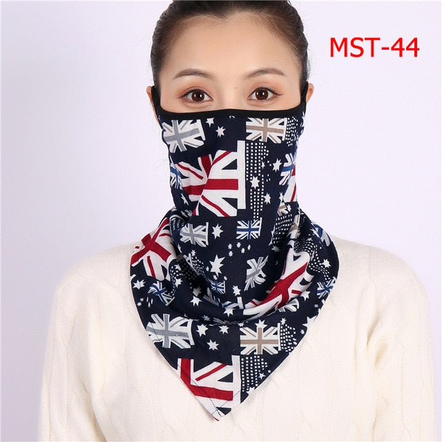 Women's Luxury Print Designer Face scarf/Mask  Premium Soft Cotton