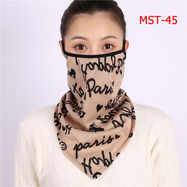 Women's Luxury Print Designer Face scarf/Mask  Premium Soft Cotton