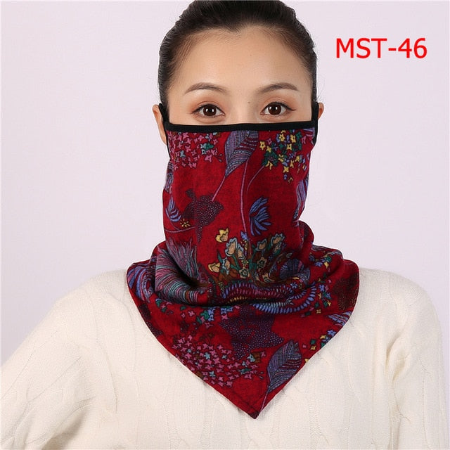 Women's Luxury Print Designer Face scarf/Mask  Premium Soft Cotton