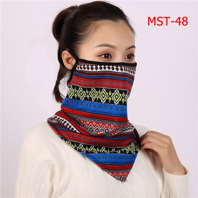 Women's Luxury Print Designer Face scarf/Mask  Premium Soft Cotton