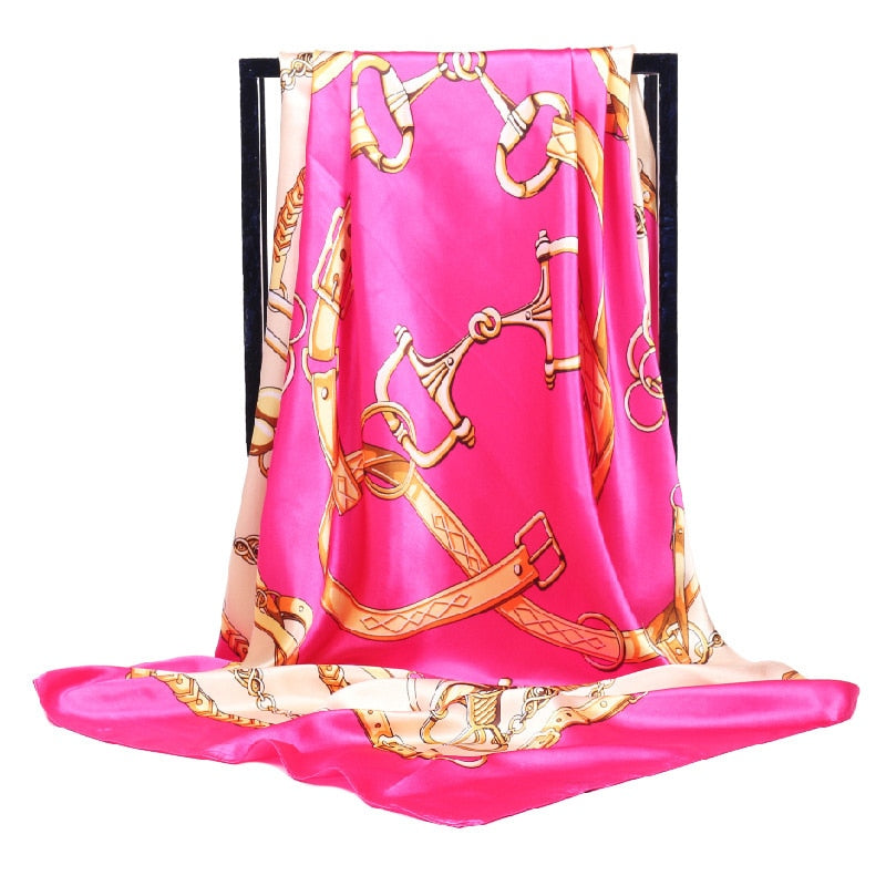 Women's Fashion Belt Pattern Luxury Silk Scarf