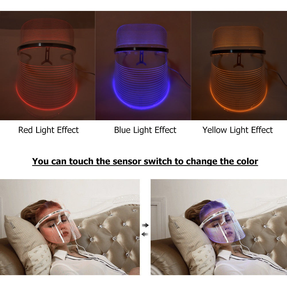 LED  Anti-Aging, Wrinkle Removal Face Mask Skin Therapy   Changes to Multiple Colors