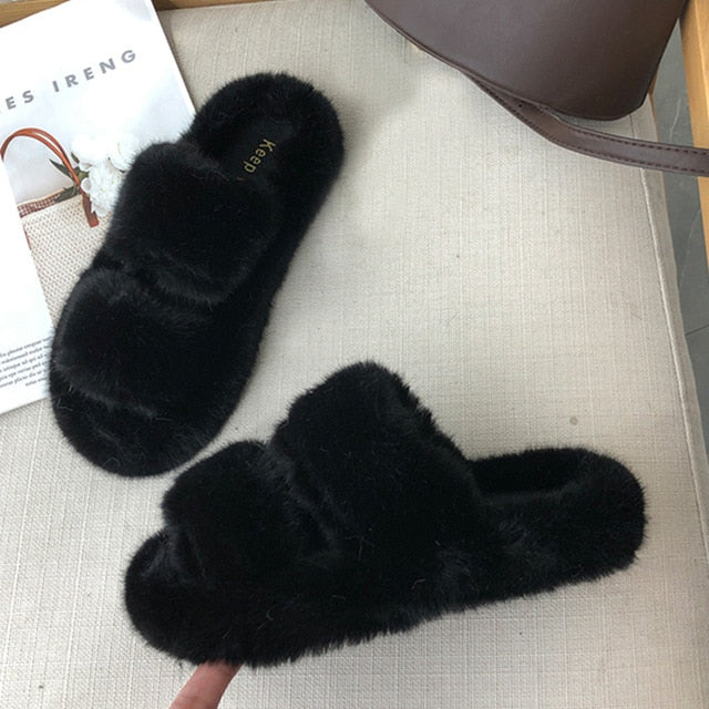 Women's Purveyor Comfortable Lux Fur Slides/Slippers