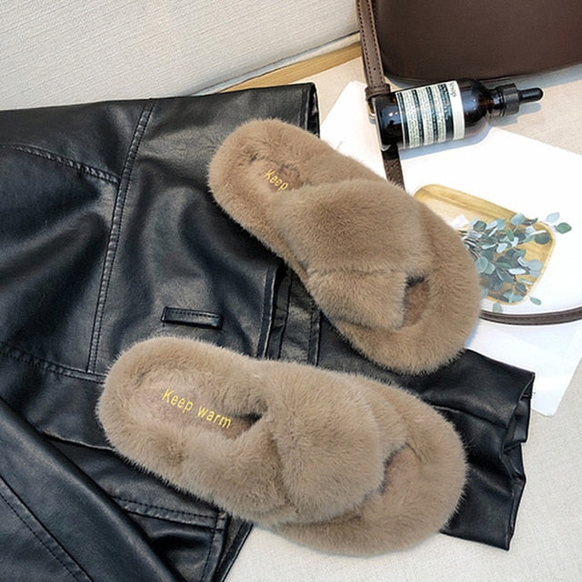 Women's Purveyor Comfortable Lux Fur Slides/Slippers