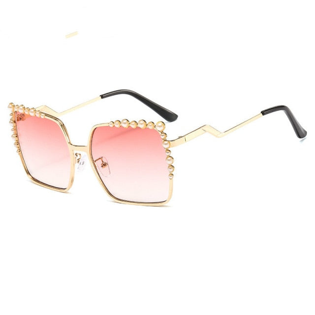 Purveyor Lux Atelier Oversized Women's Square Pearl Sunglasses