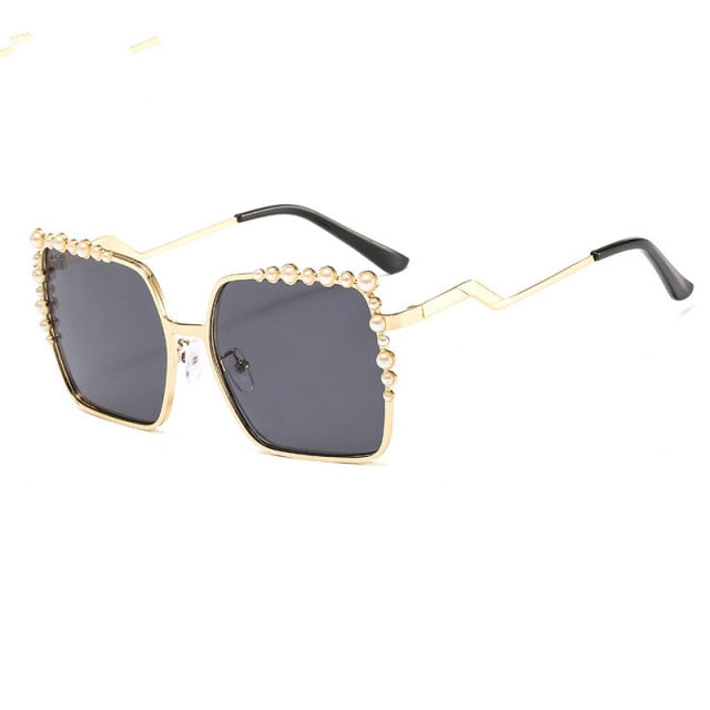 Purveyor Lux Atelier Oversized Women's Square Pearl Sunglasses