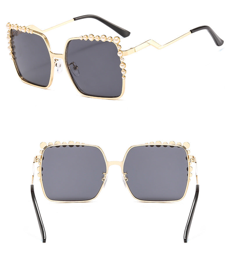 Purveyor Lux Atelier Oversized Women's Square Pearl Sunglasses